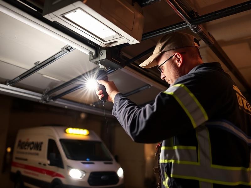24/7 emergency garage door repair service at night